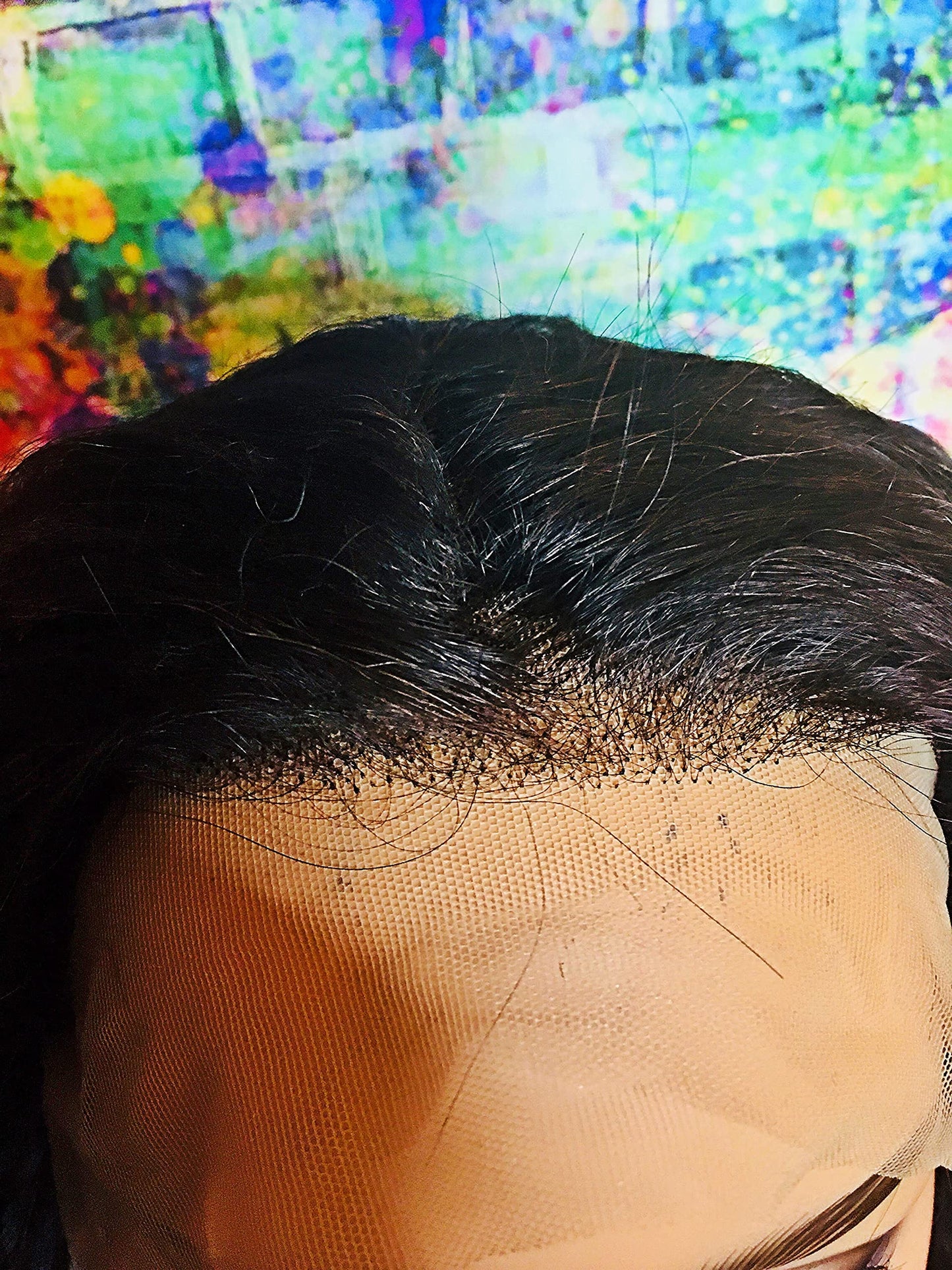 2Chique Boutique Human Hair Wig 13x4 Transparent Lace Wig Natural Color 1B Deep Wave 20 inches 180% Density