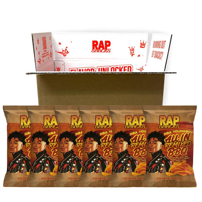 Rap Snacks YoungBoy Never Broke Again All In Remixed BBQ Potato Chips 2.5 Oz Bags - Pack of 6