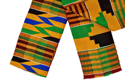 ADVANSYNC Traditional Double Weave Kente Cloth (multicolor)