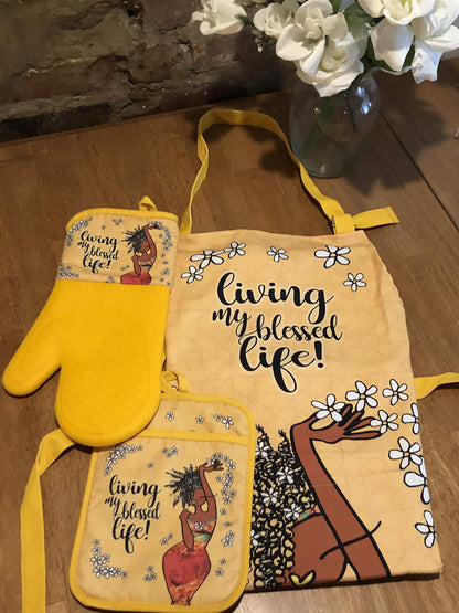 Shades of Color Apron, I Am Ambitious, 37 x 27 inches (APR160), One size fits all all, Multicolor