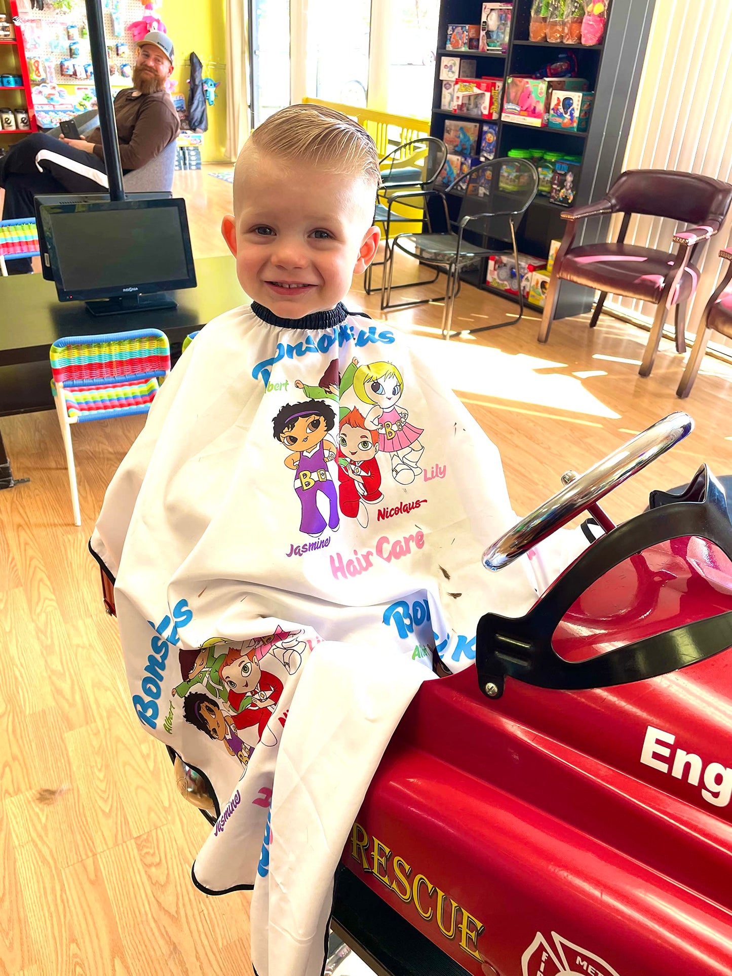 Bonsai Kids Haircut Cape - Kids - Toddlers - Children | Water Resistant Adjustable Neck Closure - Home and Salon