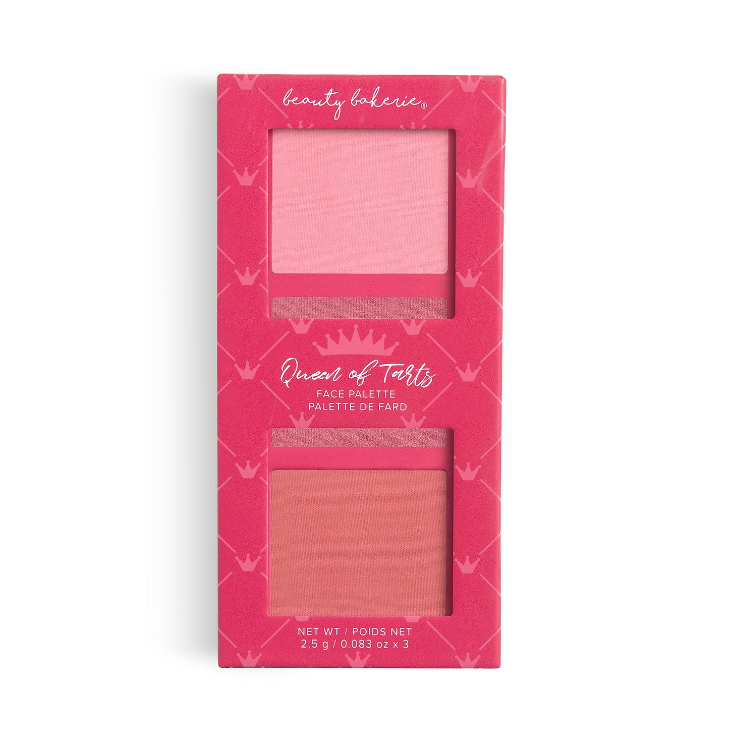 Beauty Bakerie Queen of Tarts Bar Mini Makeup Palette, Three Universal Shades of Blushes Makeup, Travel Size