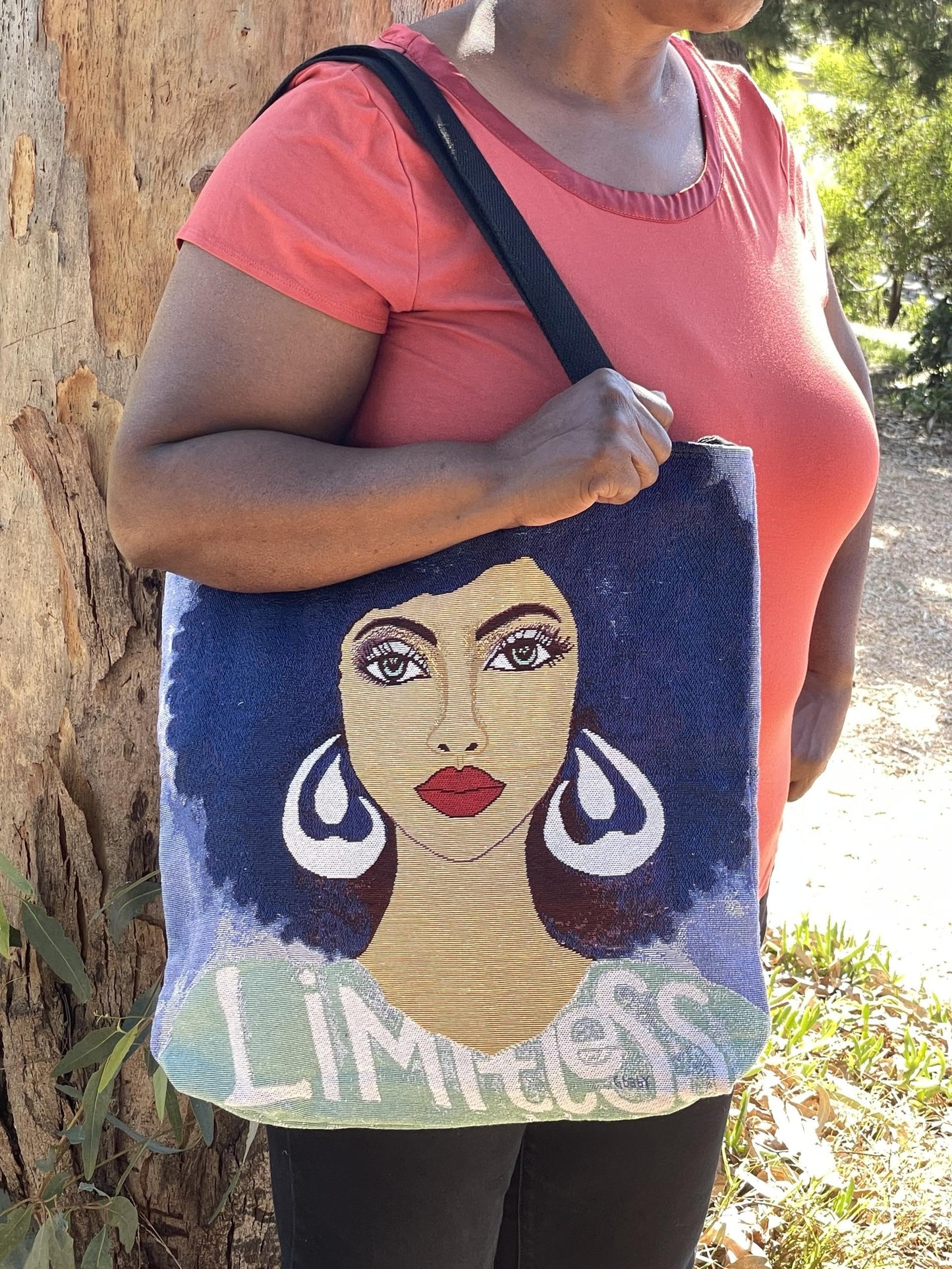 Woven Tote Bag for African American Women, for Work Gym Travel Shopping Casual