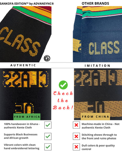 ADVANSYNC Black Grads Matter Class of 2024 Premium Handwoven Kente Cloth Graduation Stole (BGM 2024)