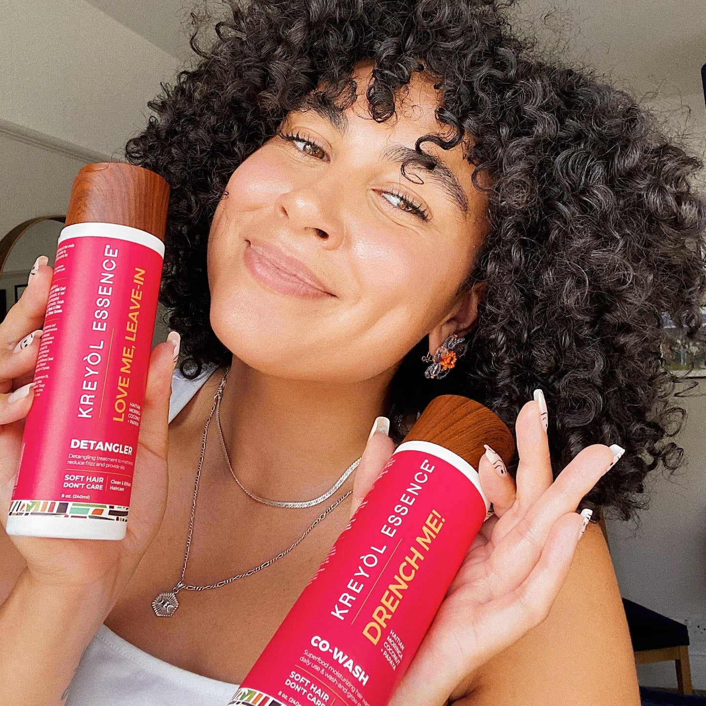 Kreyol Essence - 8 oz Moringa Styling Drench Me Co-Wash, Cleansing Conditioner, Haitian Moringa Coconut Papaya, Hair Care