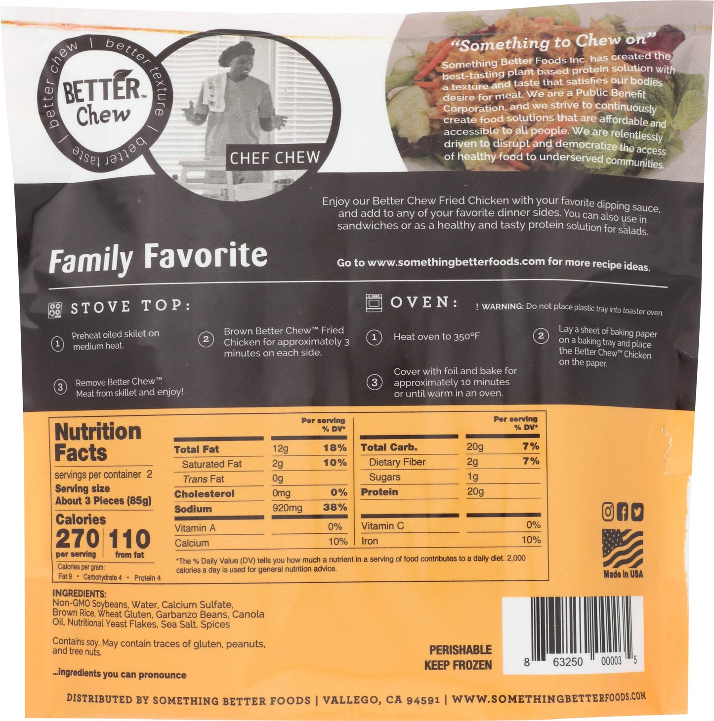 BETTER CHEW Fried Chicken Substitute, Original, 8 OZ