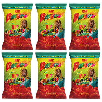 Rap Snacks Lil Durk Durkio's Hot Puffin Fries with Ranch 2.5 Oz Bags - Pack of 6