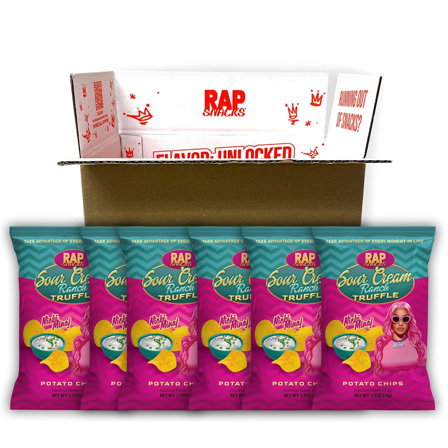 Rap Snacks Nicki Minaj Sour Cream Ranch Truffle Chips -Pack of 6