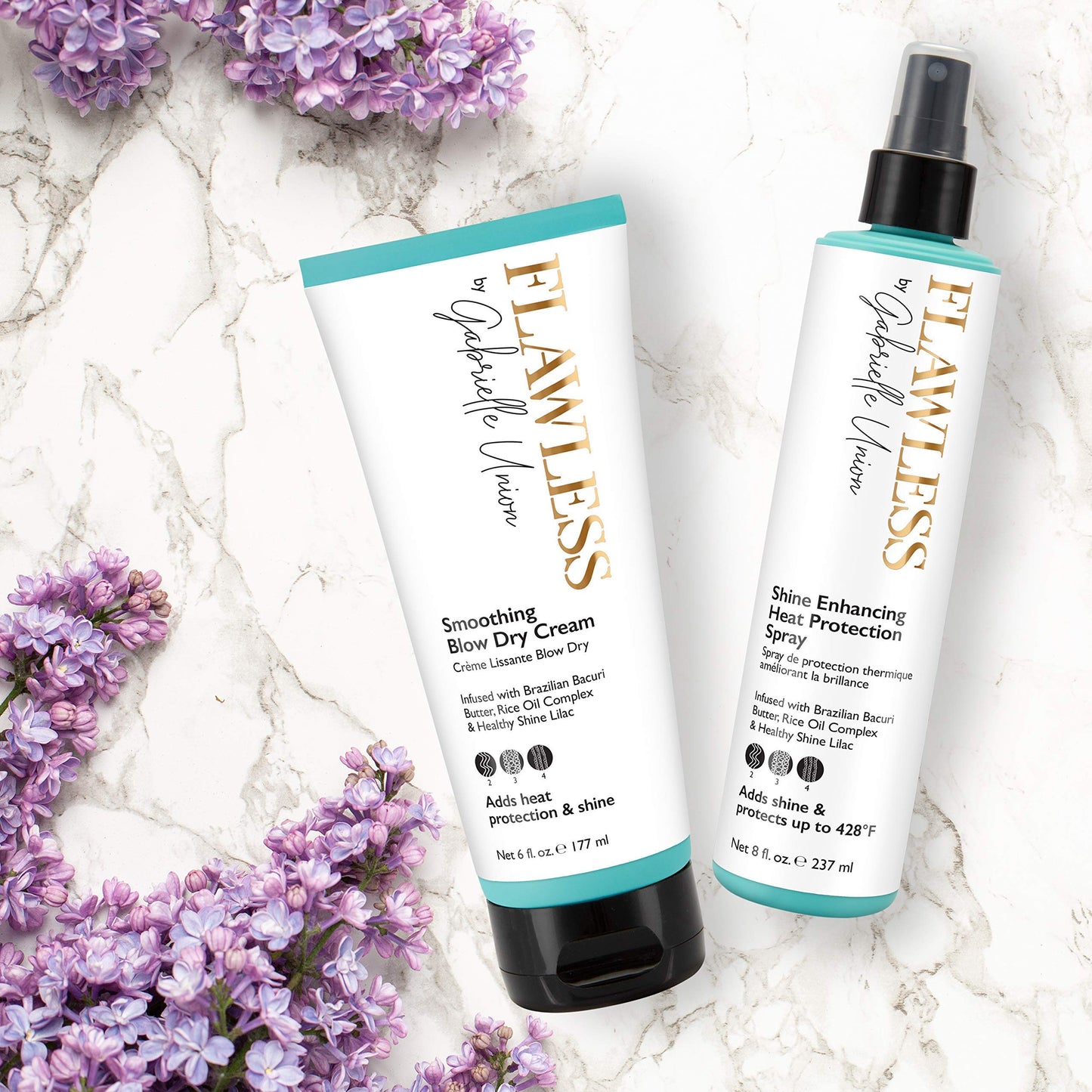 Flawless by Gabrielle Union Twist Out Gift Bundle - Hydrating Shampoo, Deep Conditioning Mask, Leave-in Conditioner, Defining Curl Cream, and Heat Protectant Spray