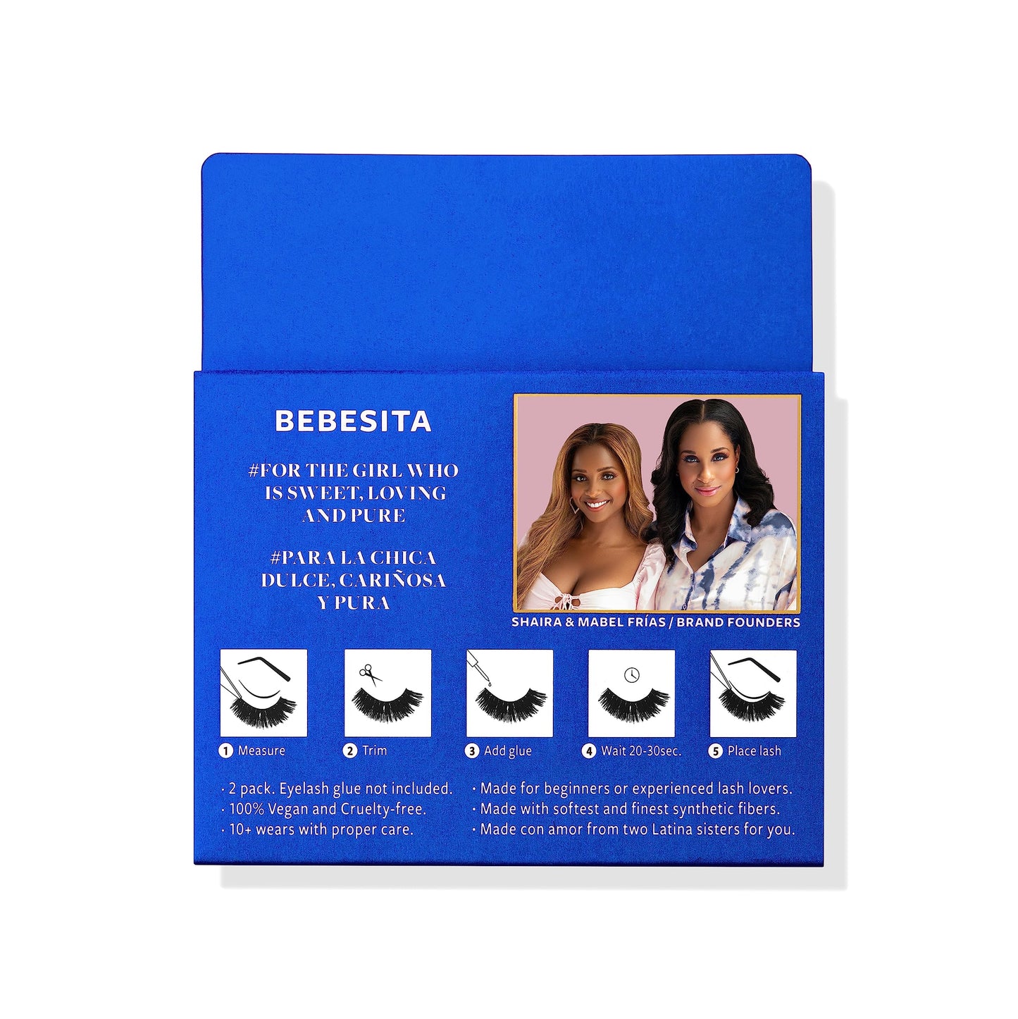 LUNA MAGIC Bebesita Faux Mink Wispy Lashes, Reusable, 3 Pack