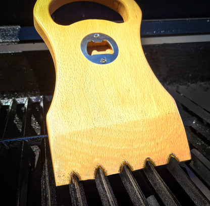 Kona Safe/Clean Wood Grill Scraper - Ideal for Cleaning Outdoor Grills | Compatible with Weber & Traeger Grills - Durable Wooden BBQ Scraper for Grill Grate, Bristle Free, Safer Than Wire Brush