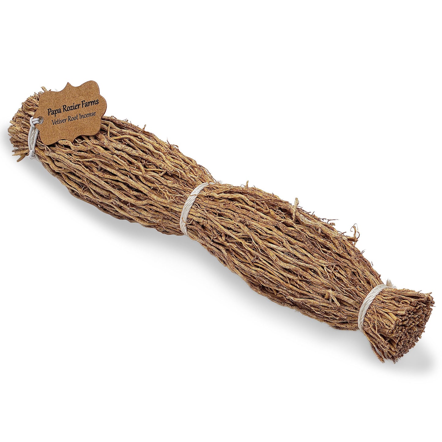 Papa Rozier Farms Organic Vetiver Root Incense Smudge Stick, 6 Inches, 1 Count