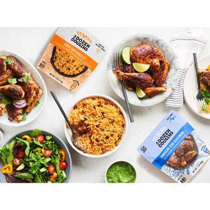 A Dozen Cousins Rice Seasoning Sauce Packets - Season and Prepare Your Own Rice Dishes - 10 Pack - Caribbean Coconut Rice - 4 oz Packet