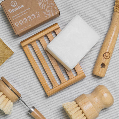 Tieralia Handcrafted Dish Bar Soap - Plant-Based, Zero Waste, Vegan Soap, Unscented Soap, Dish Soap - 5.64oz (Dish Bar Soap)