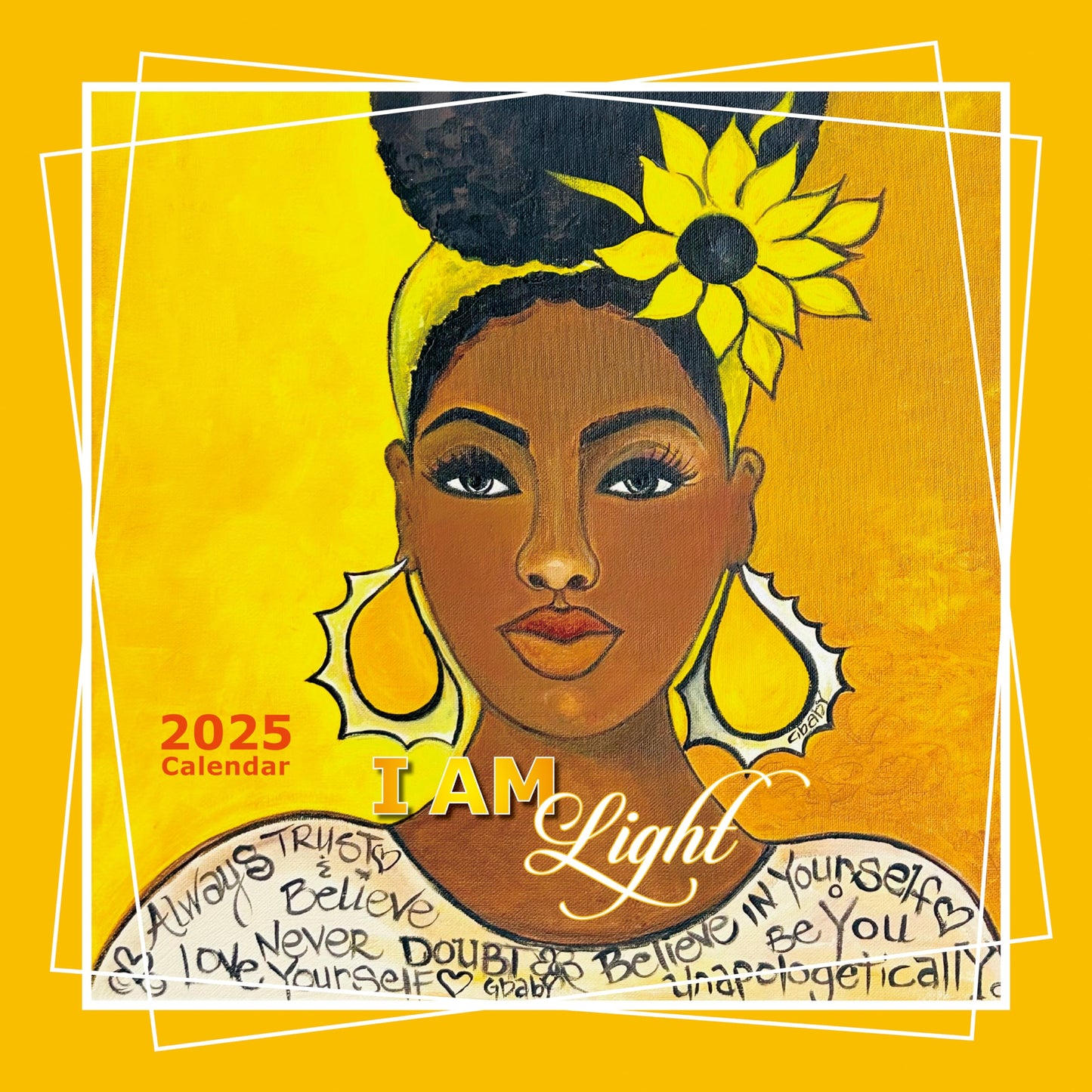 2025 African American Monthly Wall Calendar, Shades of Color: I Am, Highlighting Black Culture through Beautiful Art, 12 by 12 Inches