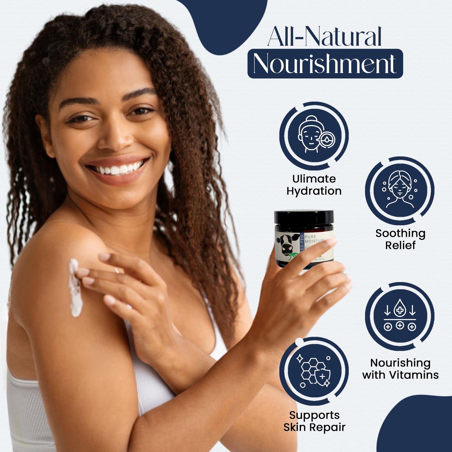 Grass Fed Beef Tallow for Skin - Tallow Face Moisturizer - Beef Tallow Balm for Face - Head to Toe Tallow Skin Care - Grass Fed Beef Tallow Moisturizer - Organic Beef Tallow for Face (Citrus)