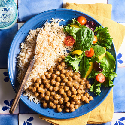 A Dozen Cousins Seasoned Beans, Vegan and Non-GMO Meals Ready to Eat Made with Avocado Oil (Trini Chickpea Curry, 8 Pack)