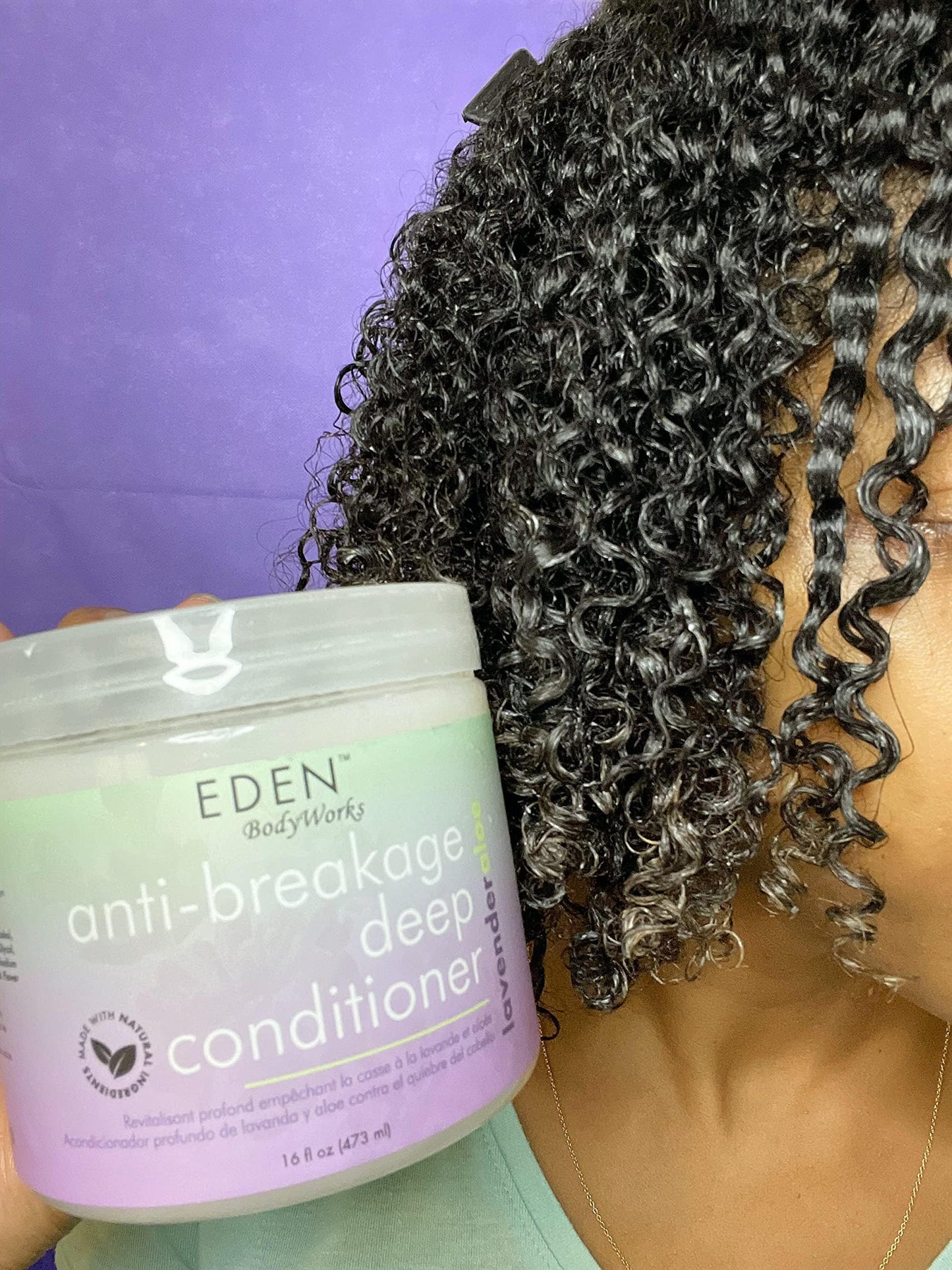 EDEN BodyWorks Lavender Aloe Anti-Breakage Deep Conditioner (16 oz) - Hair Treatment to Strengthen & Enhance Hair Elasticity