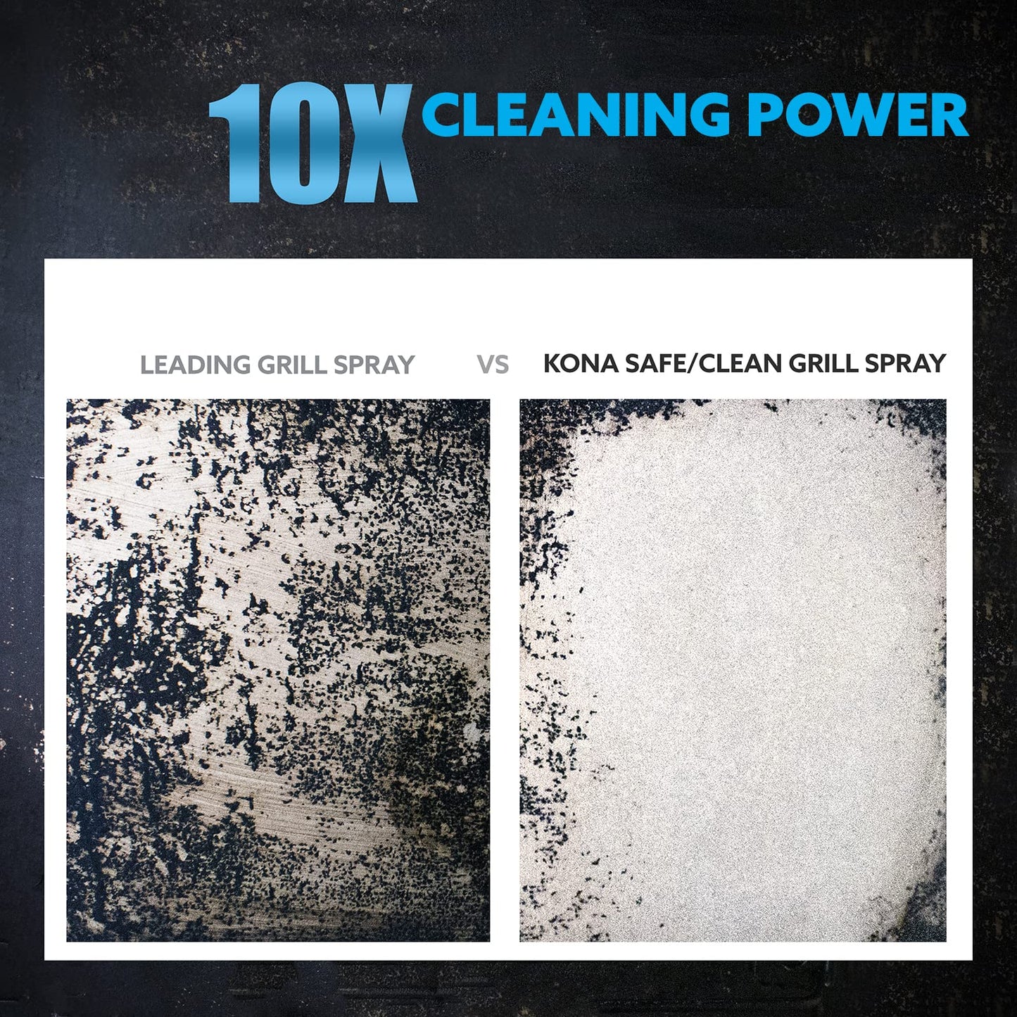 Kona Safe/Clean Grill Cleaner Spray - Now 40% More Cleaning Power, Heavy Duty No-Drip Gel, Eco-Friendly, Food Safe, BBQ Grate Degreaser, Biodegradable, Made in Michigan USA - 23oz