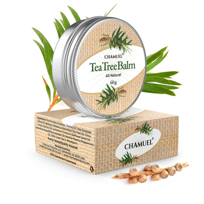 Chamuel Tea Tree Oil Balm -100% All Natural | Great Cream for Soothing Irritations like Rashes, Insect Bites, Folliculitis, Acne, Itches, Dry Heels, Cuticles, Saddle Sores and more!