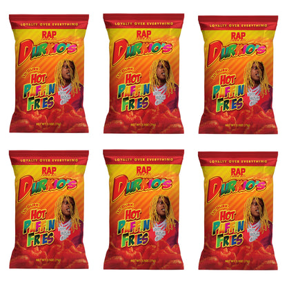 Rap Snacks Lil Durk Durkio's Hot Puffin Fries 2.5 Oz Bags - Pack of 6