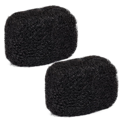 Locsanity Afro Kinky 100% Bulk Natural Human Hair - Braiding Hair for Dreadlocks, Loc Repair, Dreadlock Extensions, Twists, Braids - 8 Inches Long, 1 Oz Natural Undyed Black