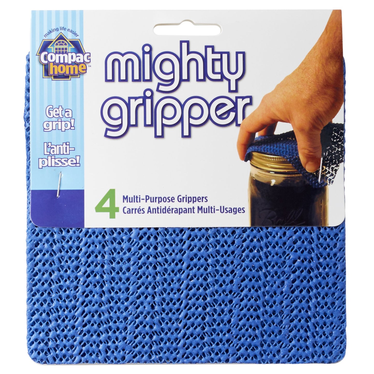 Compac Home Mighty Gripper Non-Slip Pads Bottle and Jar Opener, Also Used as a Nonslip Pad to Stabilize Pictures, Keyboards, Lamps, Furniture, and More, 4 Count
