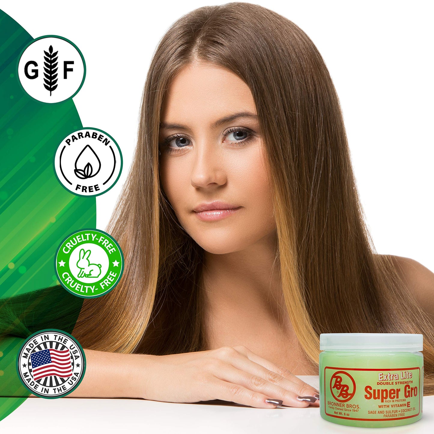 BB Super Gro Double Strength Hair Growth Formula Organic Hair Regrowth with Keratin, Sage, Sulfur, Coconut Oil and Sesame Seed Oil 6 oz