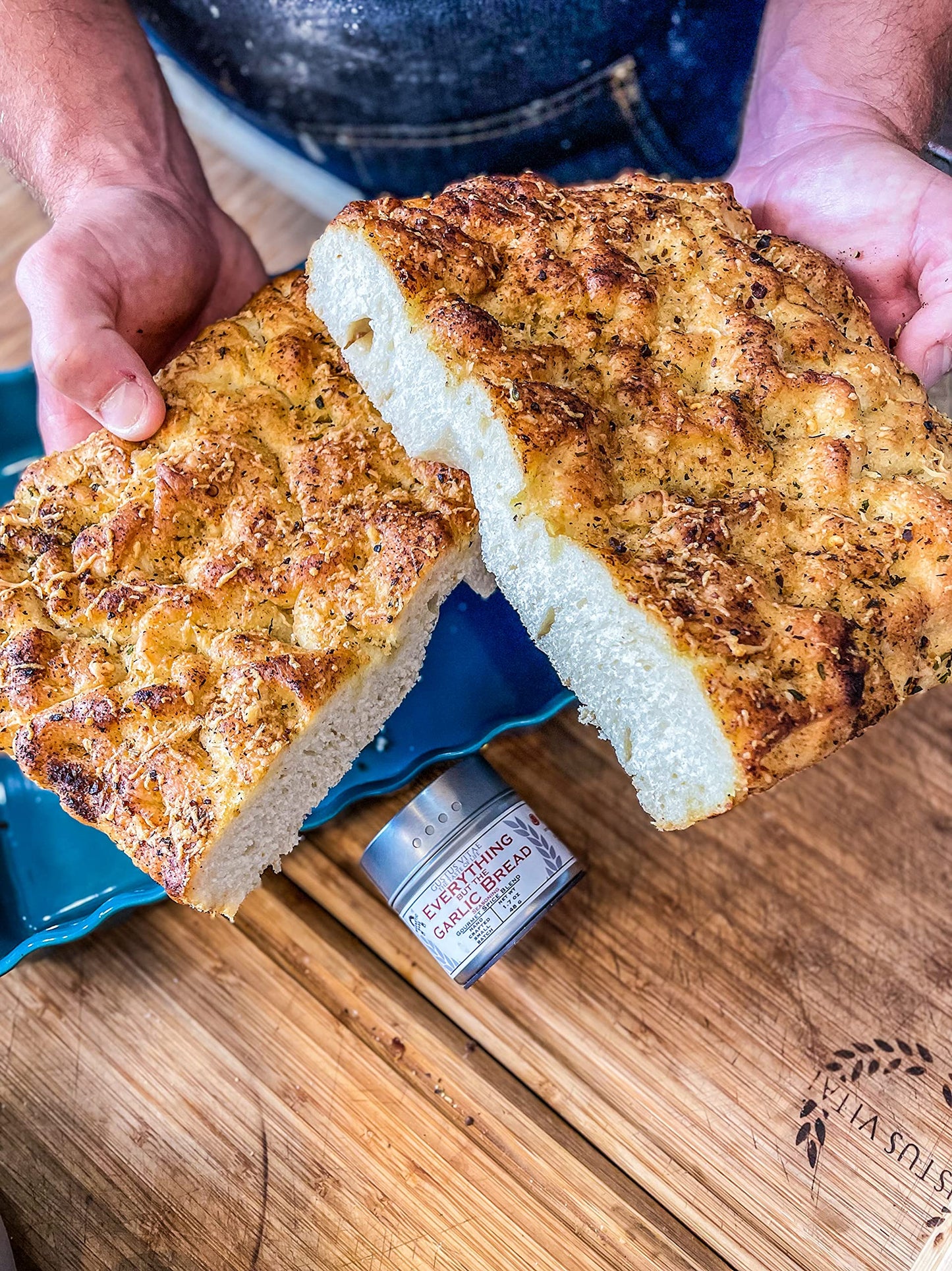 Everything But The Garlic Bread Seasoning | Gourmet Spice Blend | Non GMO, All Natural | Handmade in Small Batches in USA | Artisanal Seasoning Mix | Magnetic Tin | GLP-1 Friendly | Sustainably Sourced Rub | Ultra Premium | Gustus Vitae | #848