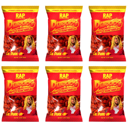 Rap Snacks Lil Durk Durkio's Flames Hot Crunchables 3.5 Oz Bags-Pack of 6 21 Ounce
