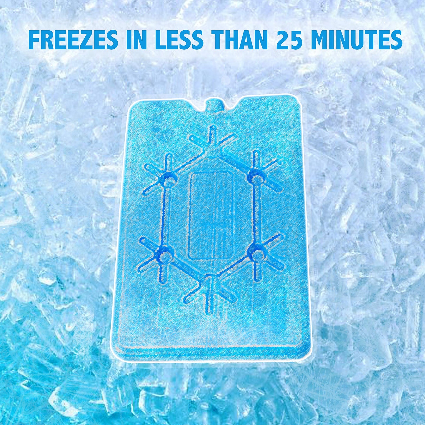 (Set of 6) XL Slim + Lunch Box Ice Packs - XL Slim, Turquoise Ice Packs & Small, Blue, Lunch Box Ice Packs - Refreezable & Reusable - Perfect for The Beach, Camping Trips, and Sports Events