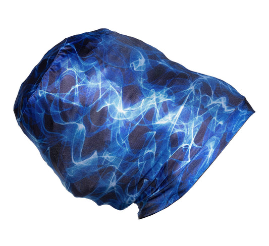 Fairy Black Mother Dreadlocks Satin Locs Bonnet Cap for Men and Women(Blulights, XLarge)