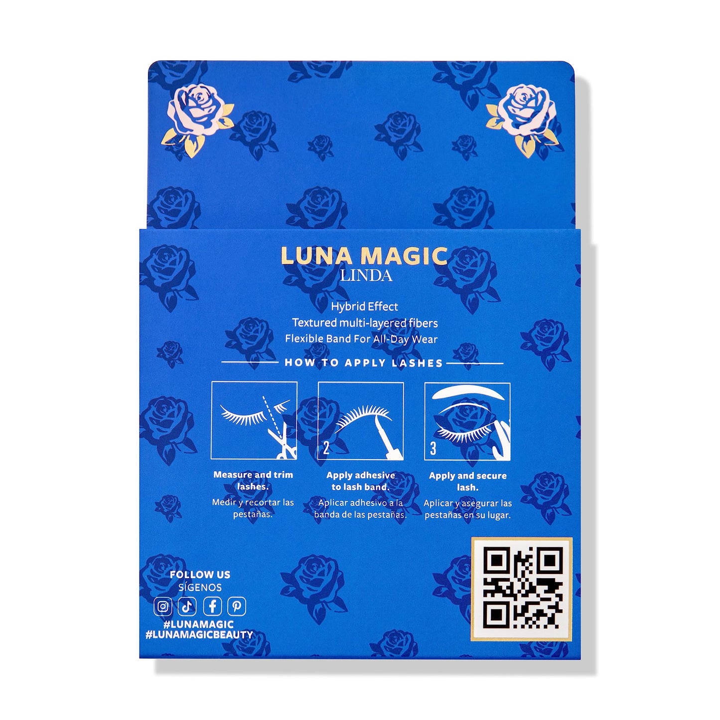 LUNA MAGIC Linda Faux Mink Lashes, Multipack, Hybrid Effect, Reusable, Wispy & Natural, Cruelty Free, 15MM, 4 Pairs