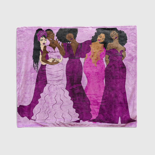 Pardon My Fro Harmony Fleece Throw Blanket, Soft & Cozy Blanket with Inspiring Words Made w/ 100% Polyester, Plush Large Throw Blanket for Bed, Couch, Sofa to Complement Home Decor, 50" × 60", Purple