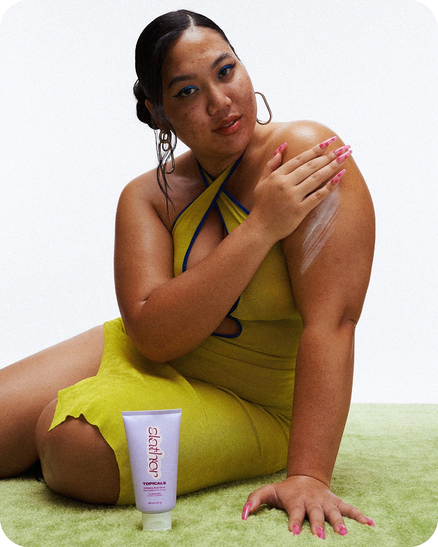 Topicals Slather Exfoliating Body Serum - With Retinol, Squalane, Urea and AHAs for Bumpy, Rough or Textured Skin - AHA Exfoliating Serum for Body (5 Fl Oz)