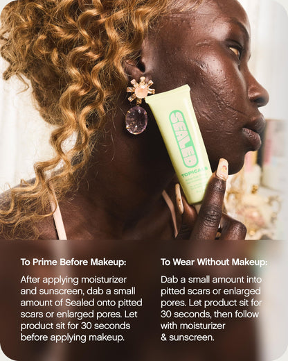 Topicals Sealed Active Scar Filling Primer for Acne Prone Skin - Good for Blemishes, Pores, Acne & Dryness - Contains Retinol and Salicylic Acid - 1 Oz