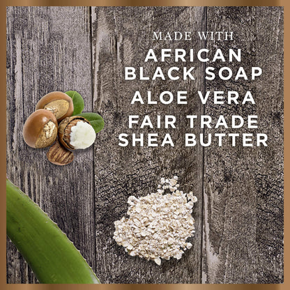 Nubian Heritage Bath and Body Kit Skin Care Products African Black Soap Cleansing and Soothing Pack of 3