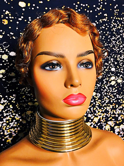 2Chique Boutique Women's Human Hair Pixie Wave Style Short Wig (Color 30)