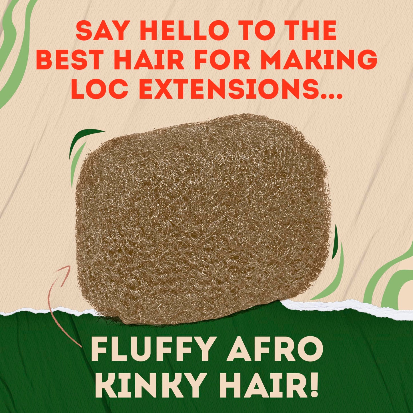 Locsanity Afro Kinky 100% Bulk Natural Human Hair - Braiding Hair for Dreadlocks, Loc Repair, Dreadlock Extensions, Twists, Braids - 8 Inches Long, 1 Oz