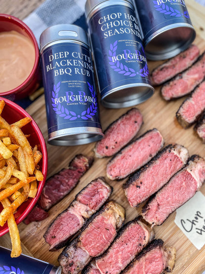 Deep Cuts Blackening BBQ Rub & Seasoning | Gourmet Seasoning | Artisanal Spice Blend | 7.4 oz (209g) | All Natural | Non GMO | Small Batch | No MSG or Artificial Ingredients | Bougie BBQ | Gustus Vitae | #807