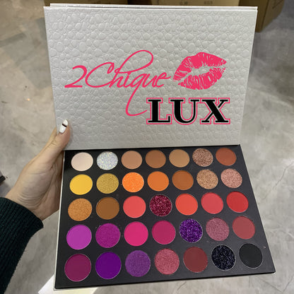 2Chique Boutique Eyeshadow Makeup Palette 35 Matte and Shimmer Colors Long Lasting and High Pigment (Style 36 Crocodile)