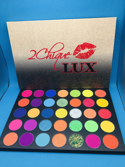 2Chique Boutique Eyeshadow Makeup Palette 35 Matte and Shimmer Colors Long Lasting and High Pigment (Style 34 Ombre)