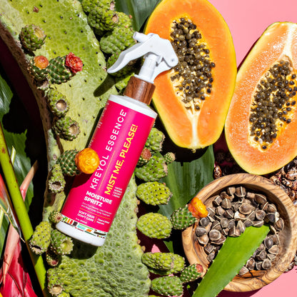 Kreyol Essence - 8 Oz Moisture Hair Mist Spray, Multi-use Spray to Protect & Refresh, Condition & Repair Hair, Haitian Moringa Coconut Papaya, Hair Care
