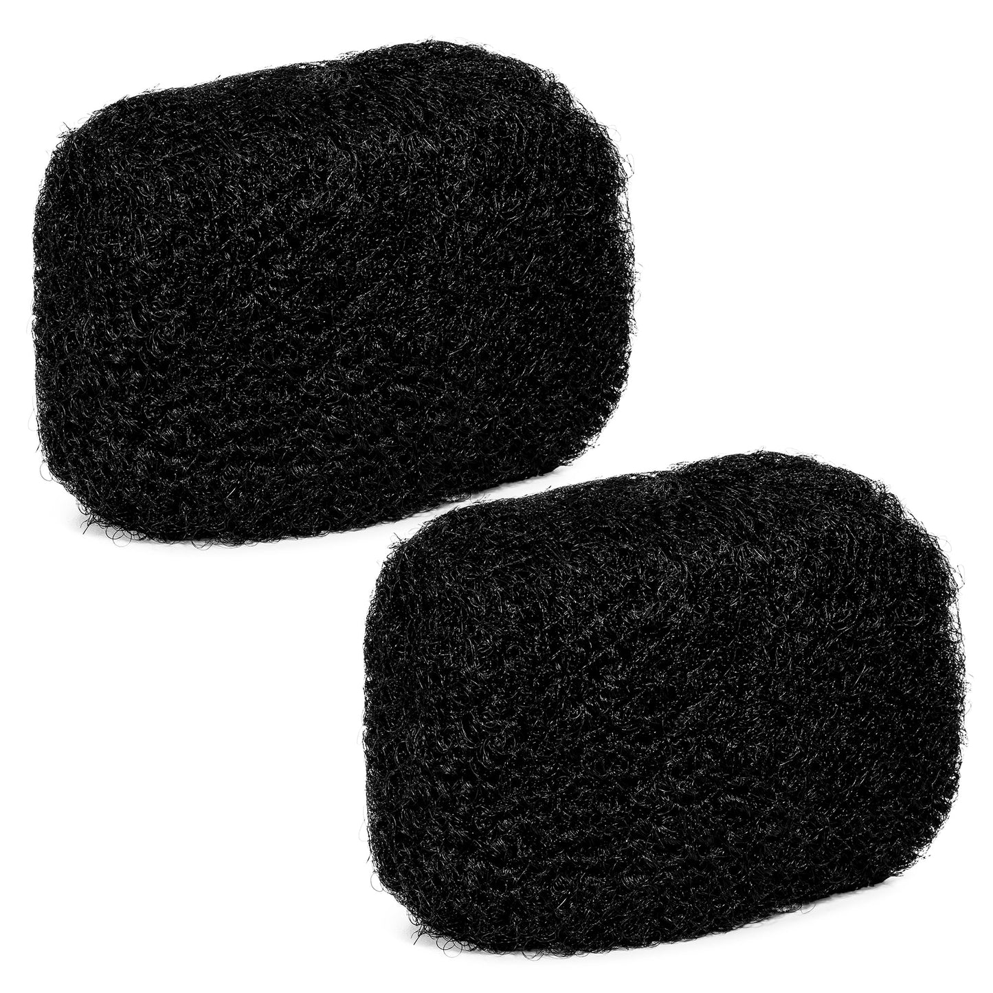 Locsanity Afro Kinky 100% Bulk Natural Human Hair - Braiding Hair for Dreadlocks, Loc Repair, Dreadlock Extensions, Twists, Braids - 8 Inches Long, 1 Oz #1B