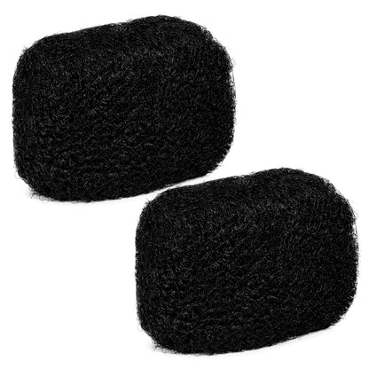 Locsanity Afro Kinky 100% Bulk Natural Human Hair - Braiding Hair for Dreadlocks, Loc Repair, Dreadlock Extensions, Twists, Braids - 8 Inches Long, 1 Oz #1B