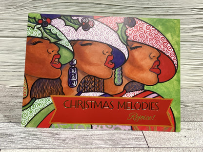 Shades of Color Christmas Melodies African American Christmas Cards 5 x 6.75 inches, 15 Cards and Envelopes (X23-179)