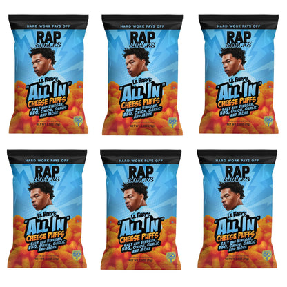 Rap Snacks Lil Baby All In Cheese Puffs 2.5 Oz Bags-Pack of 6