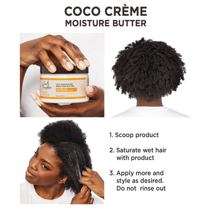 Carol's Daughter Coco Creme Coil Enhancing Moisture Butter, with Coconut Oil and Mango Butter, for Very Dry Curly Hair, Paraben and Silicone Free, 12 oz