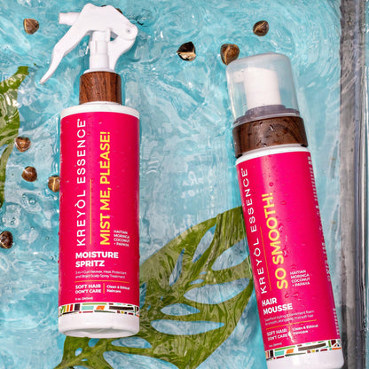 Kreyol Essence - 8 Oz Moisture Hair Mist Spray, Multi-use Spray to Protect & Refresh, Condition & Repair Hair, Haitian Moringa Coconut Papaya, Hair Care