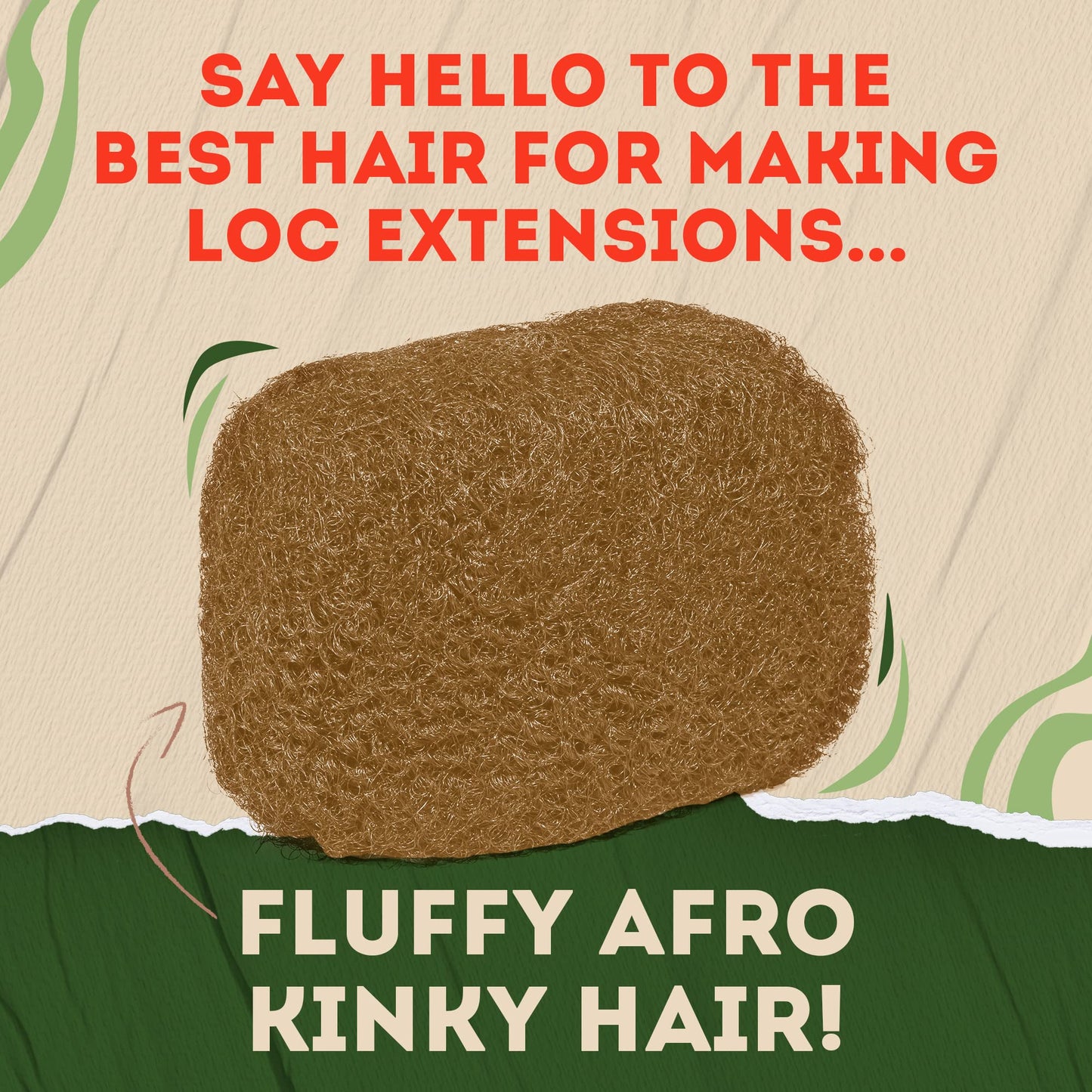 Locsanity Afro Kinky 100% Bulk Natural Human Hair - Braiding Hair for Dreadlocks, Loc Repair, Dreadlock Extensions, Twists, Braids - 8 Inches Long, 1 Oz
